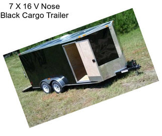 7 X 16 V Nose Black Cargo Trailer