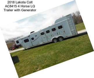 2018 Lakota Colt AC8415 4 Horse LQ Trailer with Generator