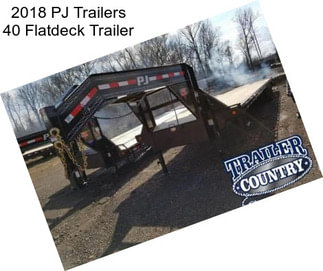 2018 PJ Trailers 40 Flatdeck Trailer