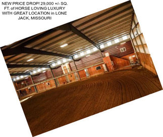 NEW PRICE DROP! 29,000 +/- SQ. FT. of HORSE LOVING LUXURY WITH GREAT LOCATION in LONE JACK, MISSOURI