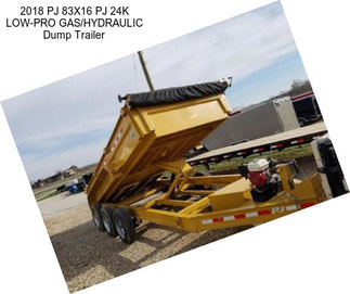 2018 PJ 83X16 PJ 24K LOW-PRO GAS/HYDRAULIC Dump Trailer