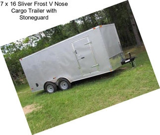 7 x 16 Sliver Frost V Nose Cargo Trailer with Stoneguard