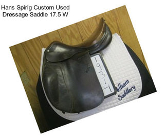 Hans Spirig Custom Used Dressage Saddle 17.5\