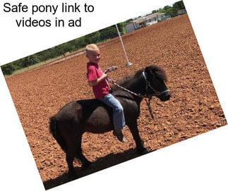 Safe pony link to videos in ad