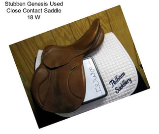 Stubben Genesis Used Close Contact Saddle 18 \