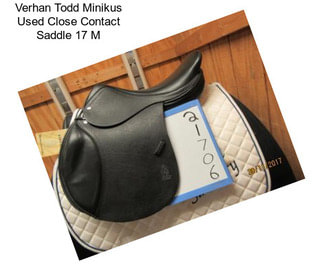 Verhan Todd Minikus Used Close Contact Saddle 17\