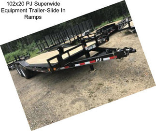 102x20 PJ Superwide Equipment Trailer-Slide In Ramps