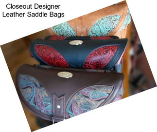 Closeout Designer Leather Saddle Bags