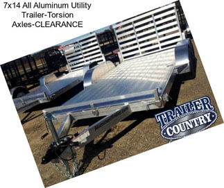 7x14 All Aluminum Utility Trailer-Torsion Axles-CLEARANCE