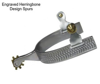Engraved Herringbone Design Spurs