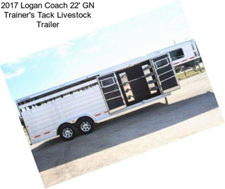 2017 Logan Coach 22\' GN Trainer\'s Tack Livestock Trailer