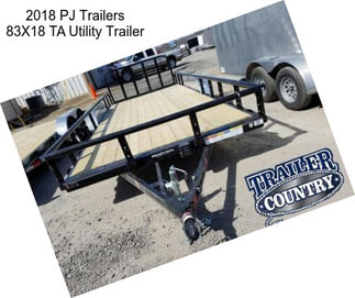 2018 PJ Trailers 83X18 TA Utility Trailer