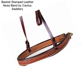 Basket Stamped Leather Nose Band by Cactus Saddlery