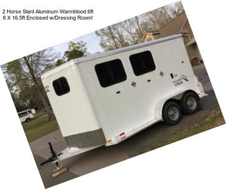 2 Horse Slant Aluminum Warmblood 6ft 8\