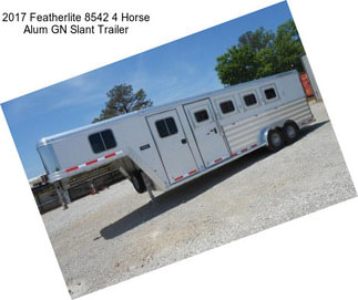 2017 Featherlite 8542 4 Horse Alum GN Slant Trailer