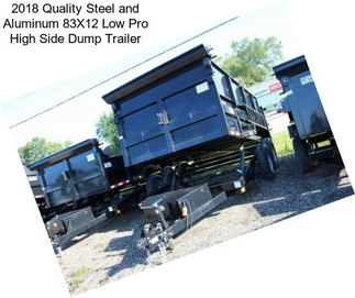 2018 Quality Steel and Aluminum 83X12 Low Pro High Side Dump Trailer