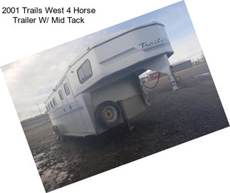 2001 Trails West 4 Horse Trailer W/ Mid Tack