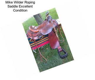 Mike Wilder Roping Saddle Excellent Condition