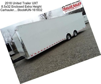2018 United Trailer UXT 8.5x32 Enclosed Extra Height Carhauler....Stock#UN-161832