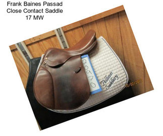 Frank Baines Passad Close Contact Saddle 17 \