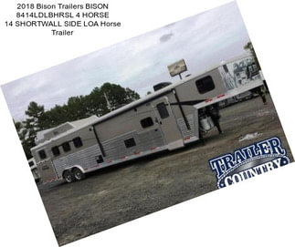 2018 Bison Trailers BISON 8414LDLBHRSL 4 HORSE 14 SHORTWALL SIDE LOA Horse Trailer