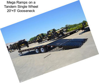 Mega Ramps on a Tandem Single Wheel 20\'+5\' Gooseneck