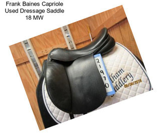 Frank Baines Capriole Used Dressage Saddle 18\