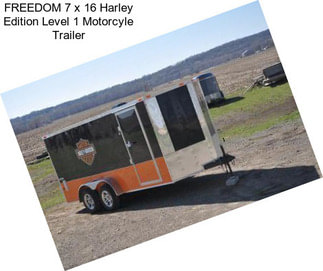 FREEDOM 7 x 16 Harley Edition Level 1 Motorcyle Trailer