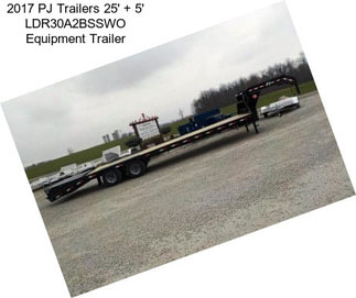 2017 PJ Trailers 25\' + 5\' LDR30A2BSSWO Equipment Trailer