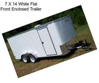 7 X 14 White Flat Front Enclosed Trailer