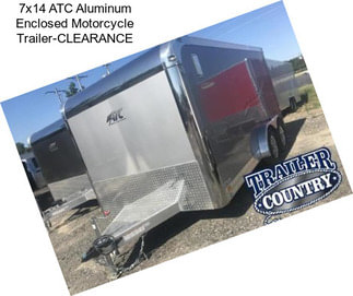 7x14 ATC Aluminum Enclosed Motorcycle Trailer-CLEARANCE