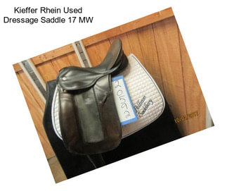 Kieffer Rhein Used Dressage Saddle 17\