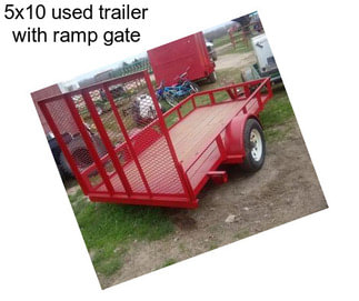 5x10 used trailer with ramp gate