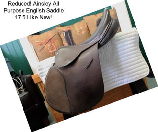 Reduced! Ainsley All Purpose English Saddle 17.5\