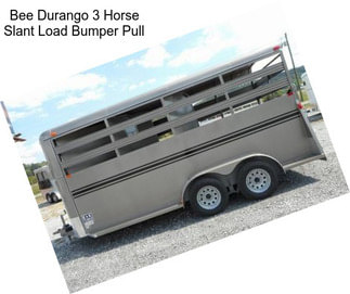 Bee Durango 3 Horse Slant Load Bumper Pull