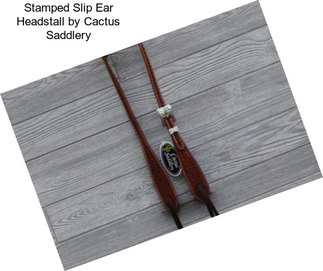 Stamped Slip Ear Headstall by Cactus Saddlery