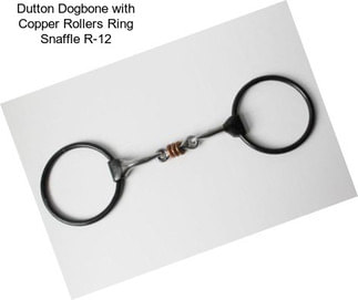 Dutton Dogbone with Copper Rollers Ring Snaffle R-12
