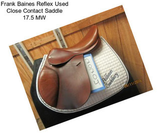 Frank Baines Reflex Used Close Contact Saddle 17.5 \
