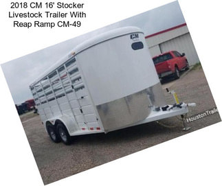 2018 CM 16\' Stocker Livestock Trailer With Reap Ramp CM-49