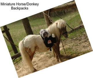 Miniature Horse/Donkey Backpacks