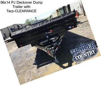 96x14 PJ Deckover Dump Trailer with Tarp-CLEARANCE