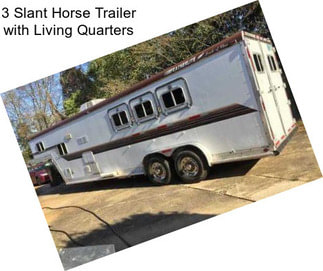 3 Slant Horse Trailer with Living Quarters