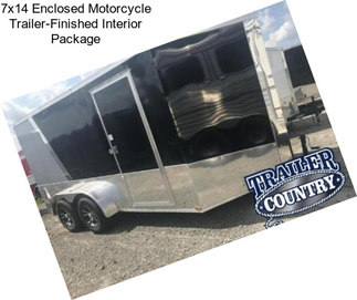7x14 Enclosed Motorcycle Trailer-Finished Interior Package