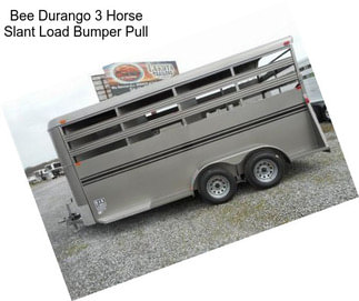 Bee Durango 3 Horse Slant Load Bumper Pull