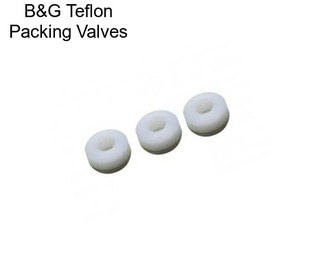 B&G Teflon Packing Valves