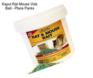 Kaput Rat Mouse Vole Bait - Place Packs