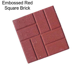 Embossed Red Square Brick
