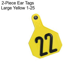 2-Piece Ear Tags Large Yellow 1-25