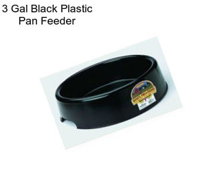 3 Gal Black Plastic Pan Feeder