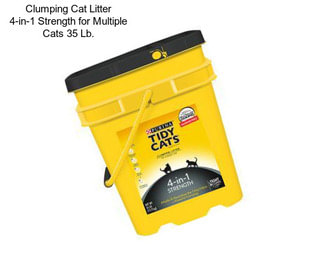 Clumping Cat Litter 4-in-1 Strength for Multiple Cats 35 Lb.